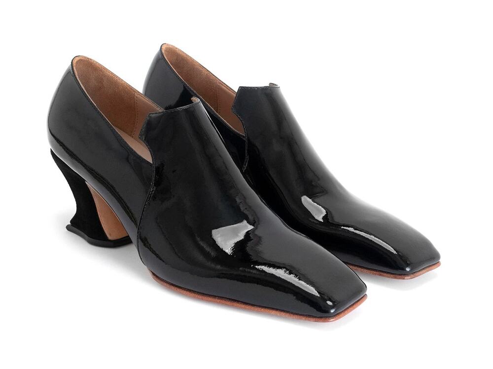 John Fluevog Shoes Super Fine Cardinal Square Toe Loafer Heels - 10 US
